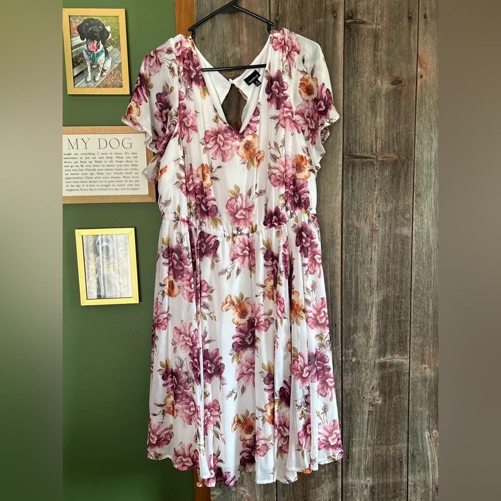 Torrid White Floral Dress